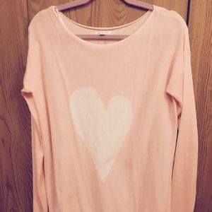 Light pink heart sweater
